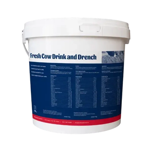 Energetyczne pójło z wapniem i fosforem dla krów po wycieleniu FRESH COW DRINK AND DRENCH Carton wiadro 10 kg