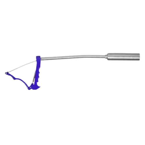 Metalowy aplikator do podawania bolusów 71 cm APLIKATOR DO BOLUSÓW Z UCHWYTEM Topro