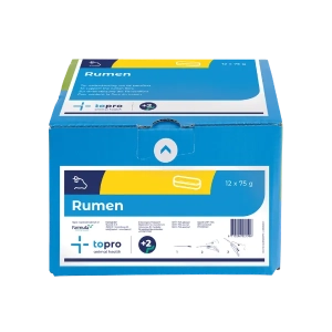 RUMEN BOLUS  - zapobiega kwasicy u krów: stabilne pH i motoryka żwacza, op. 12 sztuk x 75g - Topro