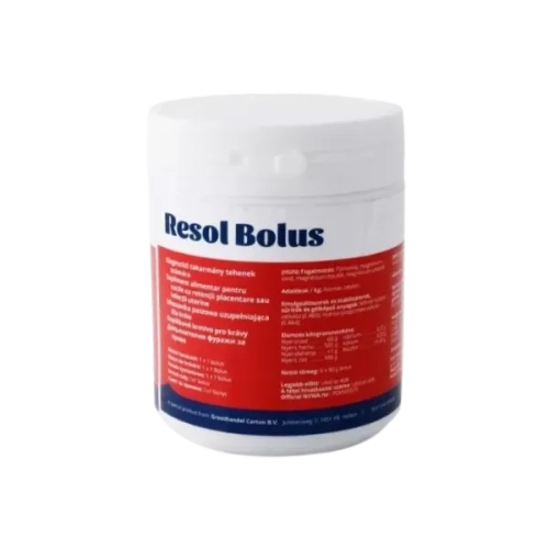 Bolus ułatwiający wydalenie łożyska po wycieleniu u krów RESOL BOLUS Carton opakowanie 6 bolusów po 90 g