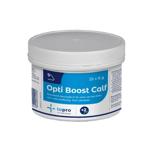 Bolus z witaminami i minerałami na odporność cieląt OPTI BOOST CALF BOLUS Topro opakowanie 25 bolusów po 8 g