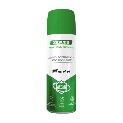 Aerozol ze srebrem do pielęgnacji i regeneracji skóry zwierząt SILVECO SKIN PROTECTION Smart Nanotechnologies opakowanie 150 ml