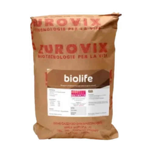 Probiotyk poprawiający trawienie i wykorzystanie paszy u krów owiec trzody chlewnej i drobiu BIOLIFE Eurovix worek 25 kg