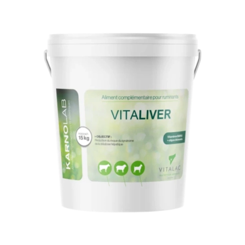 Granulat z metioniną choliną i betainą na ochronę wątroby krów owiec i kóz VITALIVER Vitalac wiadro 15 kg